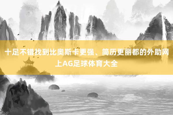 十足不错找到比奥斯卡更强、简历更丽都的外助网上AG足球体育大全