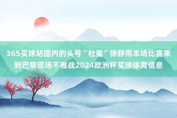 365买球站国内的头号“杜蜜”徐静雨本场比赛来到巴黎现场不雅战2024欧洲杯买球体育信息