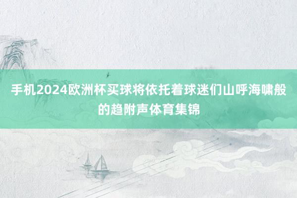 手机2024欧洲杯买球将依托着球迷们山呼海啸般的趋附声体育集锦