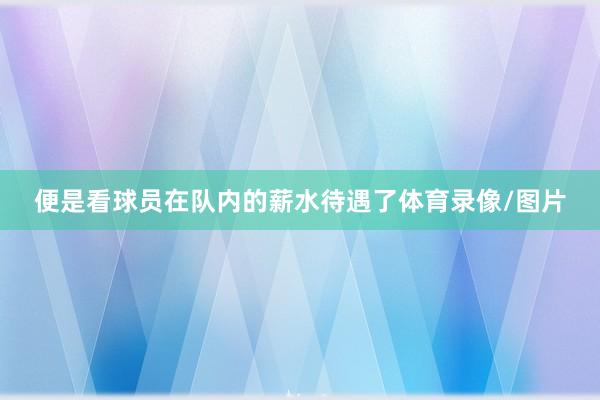 便是看球员在队内的薪水待遇了体育录像/图片