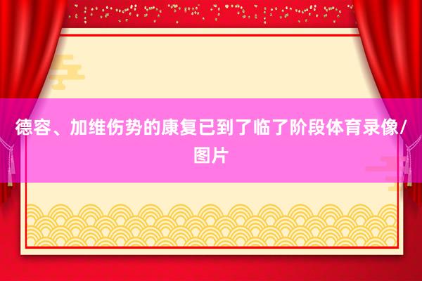 德容、加维伤势的康复已到了临了阶段体育录像/图片